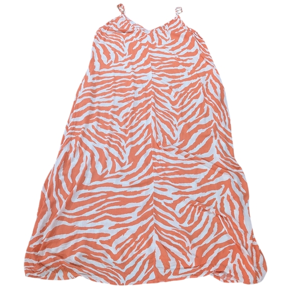 Zebra Print Maxi Dress XXL Bold Mob Wife Aesthetic Boho  Bold Animal Print - Picture 6 of 9